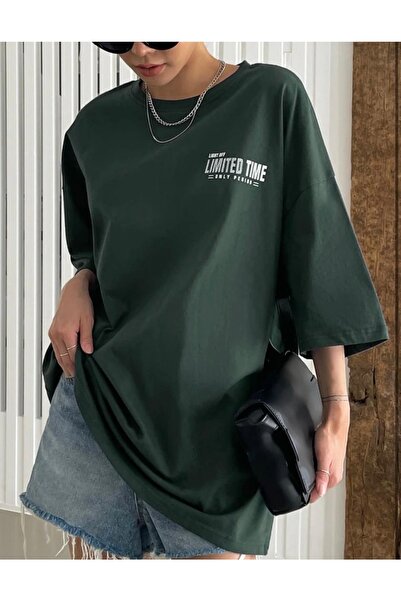 AFROGİYİM Γυναικείο μπλουζάκι με στάμπα περιορισμένου χρόνου