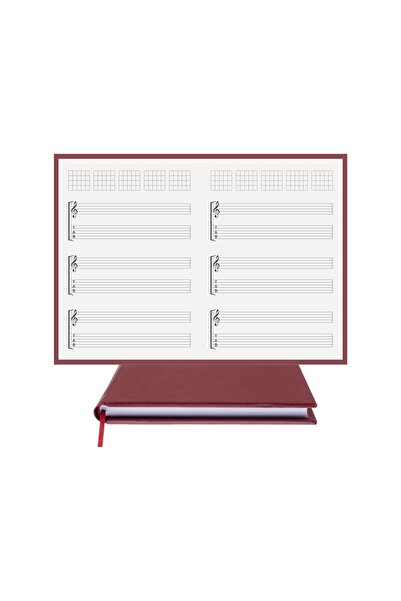 BİDEFTER مفكرة جيتار (مفاتيح اليسار والرقم) 100% صناعة يدوية وخياطة يدوية - ج...