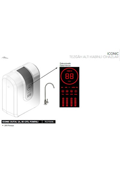 Truva Arıtma Slim Dijital 5a 300 Gpd Pompalı Su Arıtma Cihazı - 70270018