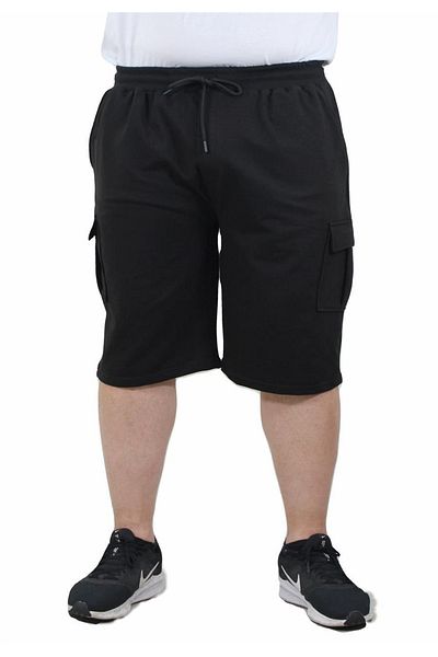 MocGrande Χτενισμένο βαμβακερό σορτς Commando Pocket 23602 Μαύρο