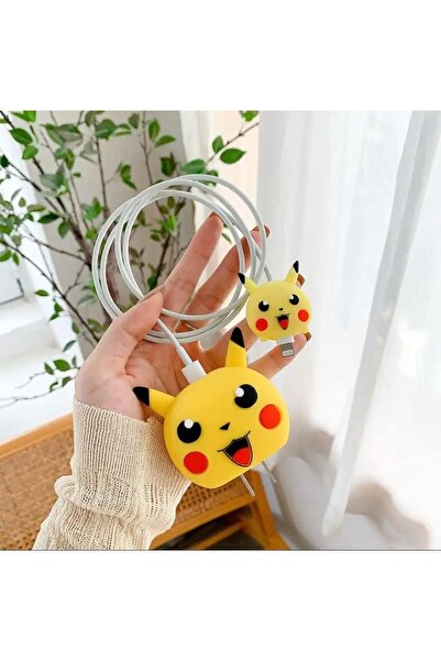 Mi7a Sevimli Silikon Şarj Başlığı Ve Kablo Koruyucu Sert