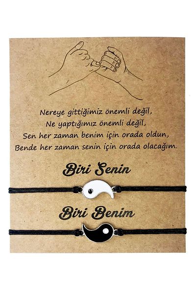 İYİ MODA 2 Pieces Yin Yang Best Friend Bracelet