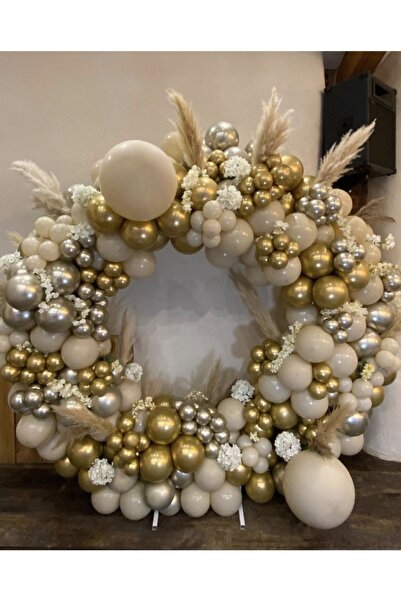 Genel Markalar Krom Gold Krom Gümüş Ve Deniz Kumu Balon Seti 50 Adet