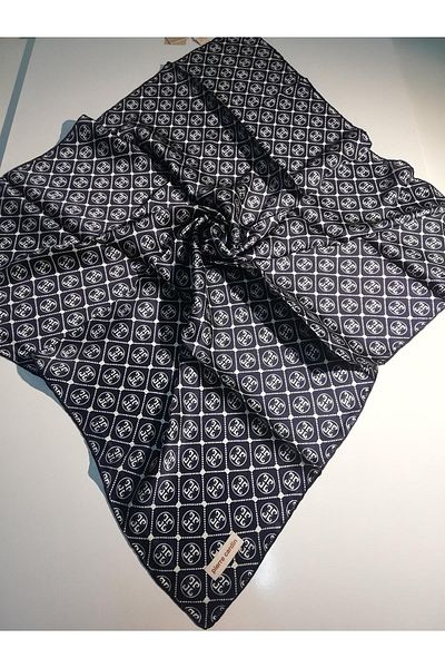 Pierre Cardin Μεταξωτό κρεπ σατέν κασκόλ χωρίς εποχή 8631230-321 Navy-white