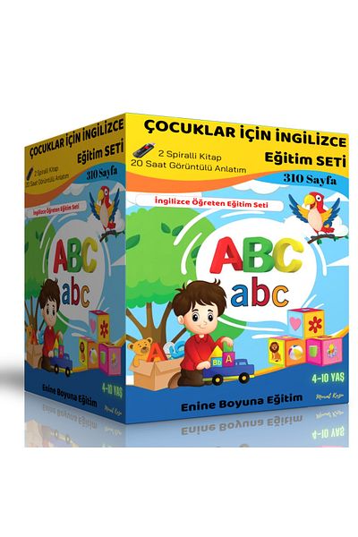 Enine Boyuna Eğitim English Educational Set for Kids (4-10 Years)