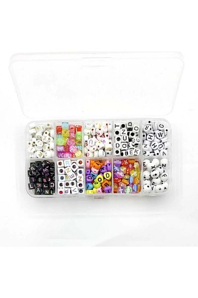 Hobimos Jewelry Supplies Letter Beads Set Boxed Letter Beads Set 10 Model Letter Beads