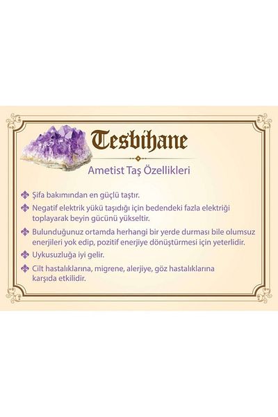 Tesbihane 1000 فضة استرليني كازازاز مزين بشراشيب على شكل كرة قطع جمشت من الحجر الطبيعي101001945
