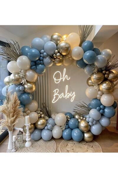 BEST PARTİ DOĞUM GÜNÜ PARTİ SÜSLERİ مجموعة بالونات كروم جولد ديب أوشن ستورم ب...