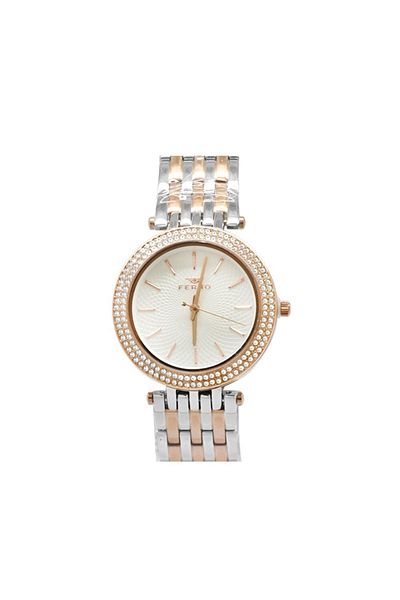 Tesbihane Rose-silver Color Steel Cord Women's Wristwatch Th-f61576a-e