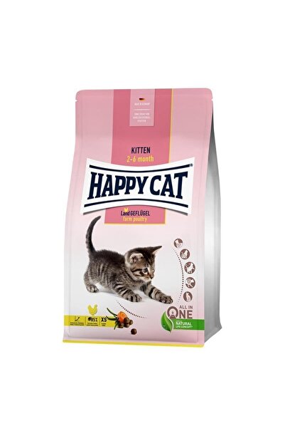 Happy Cat Kitten 2-6 Ay Tavuklu Yavru Kedi Maması 4 Kg