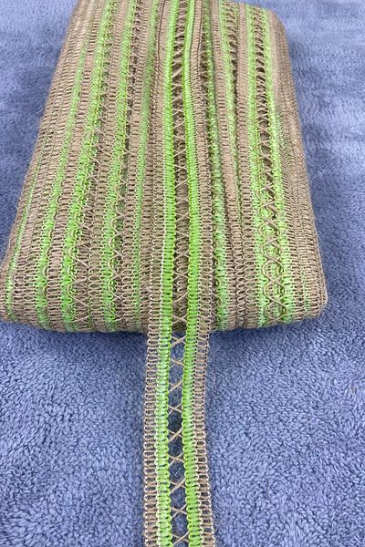 Hobigram Fistige Green Straw Cross Pattern Water Stone Ram Horn – Διακοσμητική κορδέλα, κομψό σχέδιο – Διακοσμητικό