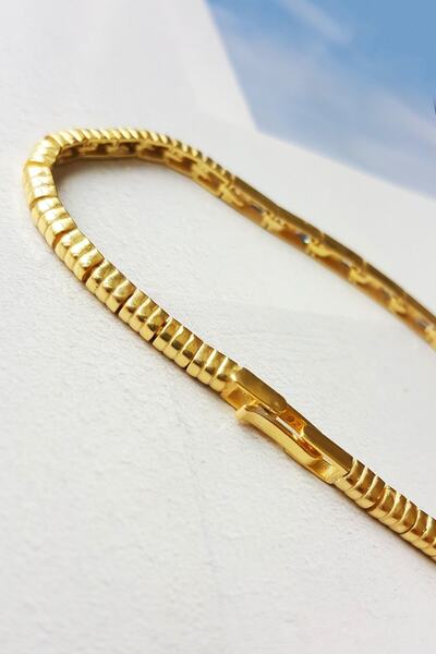 MorMajor Silver Baget Kesim Ince Zarif Gümüş Bileklik