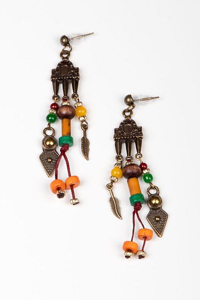 Lila Rosa Authentic Natural Stone Dangle Earrings