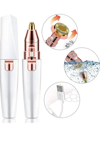 GOCENG Kaş Ve Bıyık Tüy Alma Aleti Makinesi 2 Başlık Sarjlı Epılatör