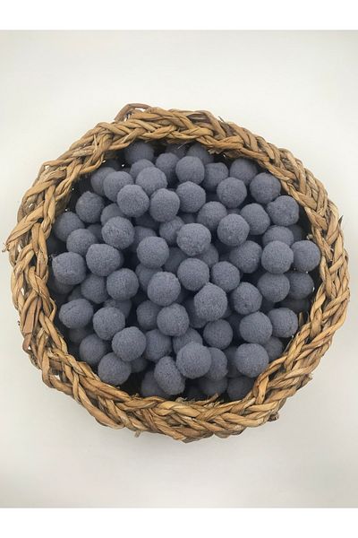 Yumuşakkeçe Plush Pompom Smoked 50 Pieces 2 Cm