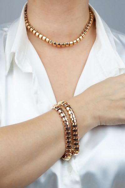 im Design Gold Necklace Bracelet Set
