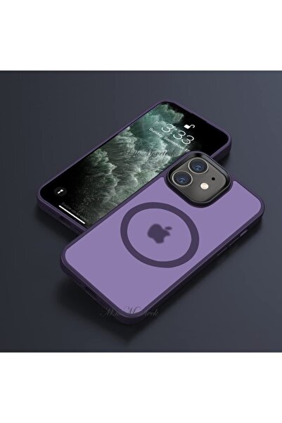 m.tk moveteck Iphone 11 Kılıf Mat Magsafe Wireless Şarj Destekli Hassas Butonlu Soft Mat Kenarlı Buzlu Çerçeveli
