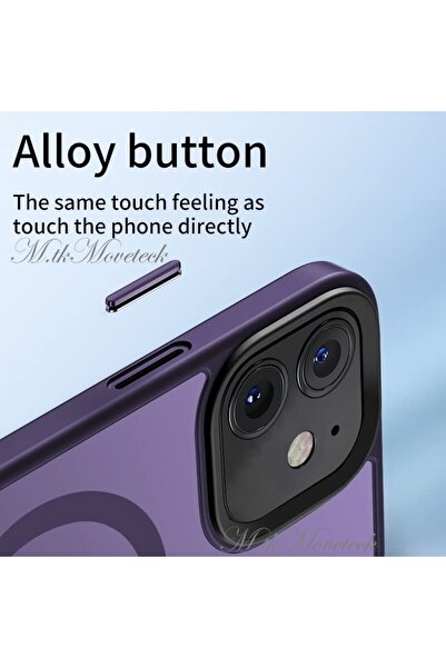 m.tk moveteck Iphone 11 Kılıf Mat Magsafe Wireless Şarj Destekli Hassas Butonlu Soft Mat Kenarlı Buzlu Çerçeveli