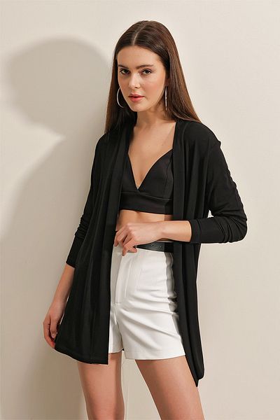 Bigdart 5887 Saisonale dünne Strickjacke – Schwarz