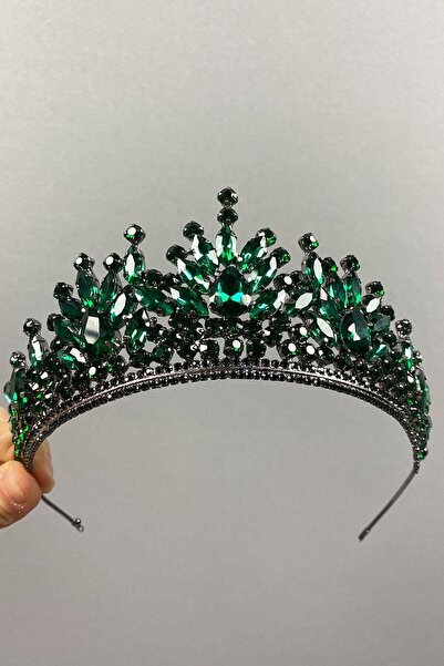 FdayAksesuar Henna și coroana de mireasă din piatră prețioasă verde Adel – Co...