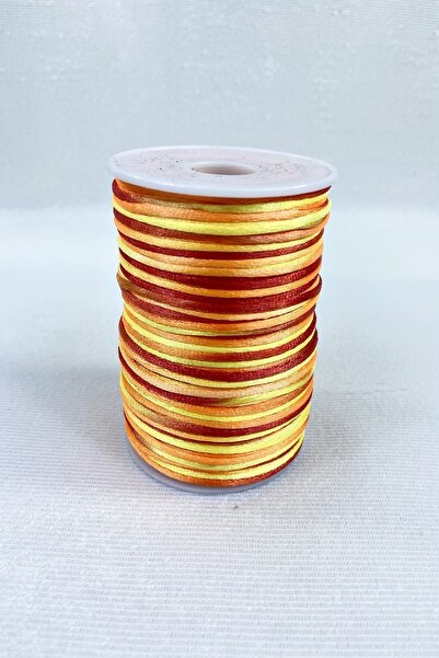 Hobigram 5 μέτρα Κορδέλα Σατέν Σχοινί Κολιέ Βραχιόλι Σχοινί Πορτοκαλί Κόκκινο Αποχρώσεις Χρώμα 5 μέτρα – Πλεξούδα