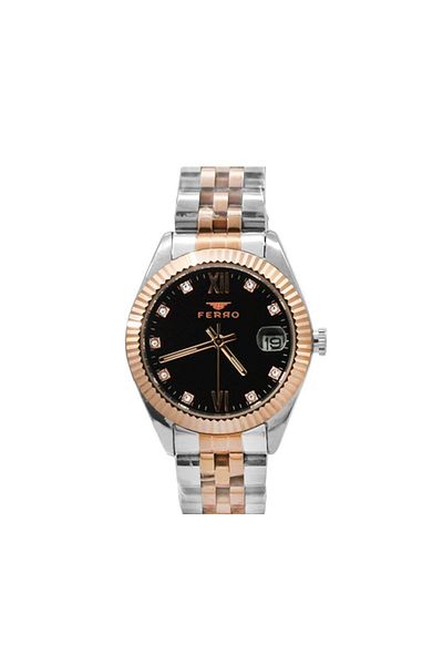 Tesbihane Rose-silver Color Steel Cord Women's Wristwatch Th-f21924a-e7