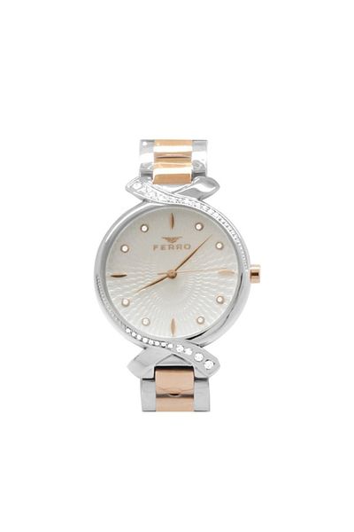 Tesbihane Rose-silver Color Steel Cord Women's Wristwatch Fl21254a-e