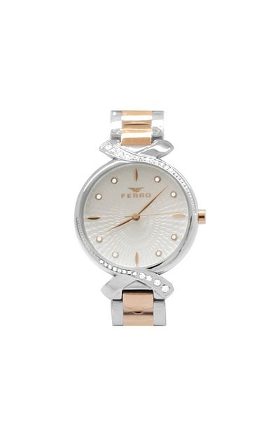 Tesbihane Rose-silver Color Steel Cord Women's Wristwatch Fl21254a-e