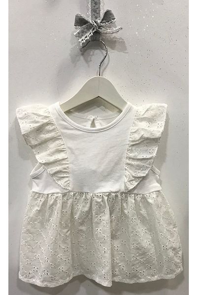 Çikoby Baby Girl Scallop Garnished Tunic