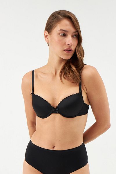 Dagi Schwarzer Halb-Push-up-Shaping-BH „Herakles Almond“.
