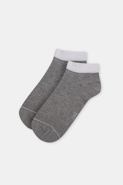 Dagi Graue zweiteilige Booties-Socken für Herren