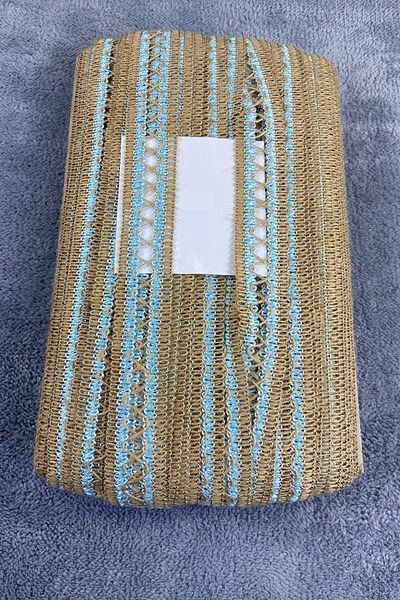Hobigram قرن حصان منقوش عليه صليب من الخوص الأزرق