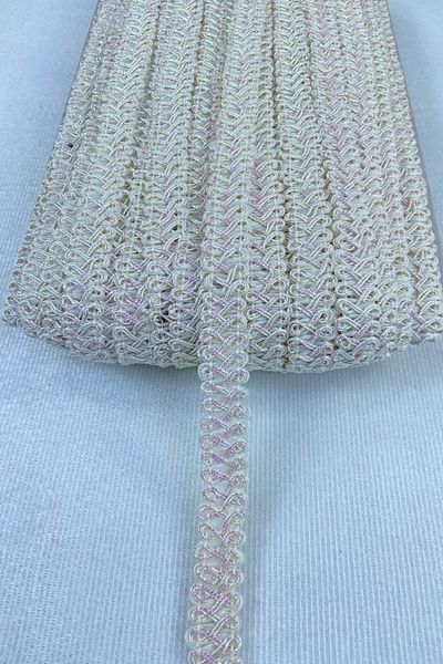 Hobigram Διακοσμητική κορδέλα Janjanlı White Ram Horn Water Stone – Διακοσμητική κορδέλα, κομψό σχέδιο, γυναικείο αξεσουάρ