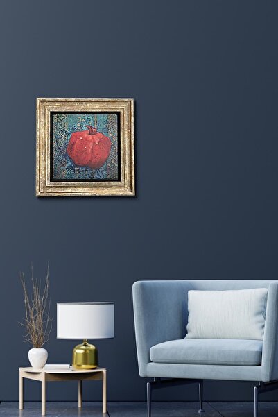 bluecape Doğal Taş Dekoratif 30x30 Cm Nar Tablo