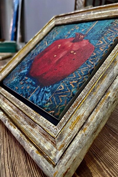bluecape Doğal Taş Dekoratif 30x30 Cm Nar Tablo