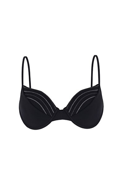 Monument Swimwear Adeena - Bikini Üstü - Siyah Gümüş