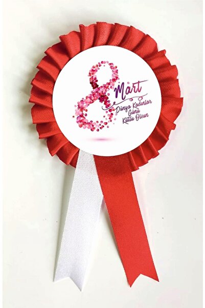 yıldızkurdelaankara 8 Mart Dünya Kadınlar Günü Saten Kokart 10 Adet