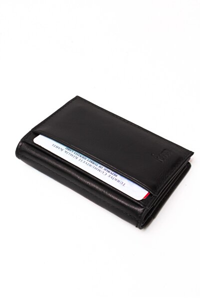 dericom Orjinal Hakiki Deri Erkek Şeffaf Bölmeli Kullanışlı Zarif Minimal Kar...