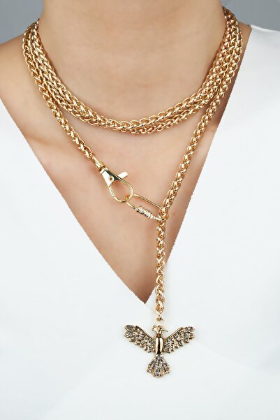 Liveyn Design قلادة طويلة على شكل أنككوش