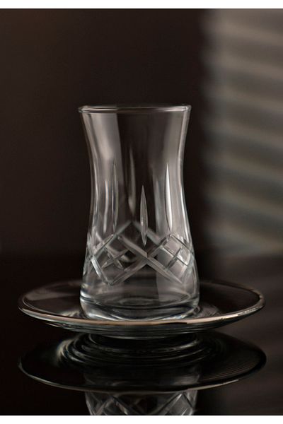DECOSTYLE Larus Cut Decor Handcrafted Tea Set for 6 Persons 170 Cc