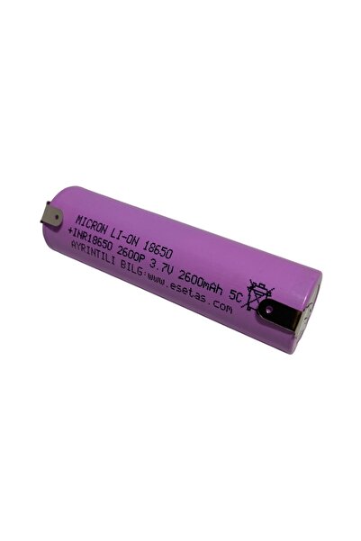 Micron Lityum 18650 3.7v (volt) 2600 Mah(amper) 5c Lityum Şarj Edilebilir Pil...