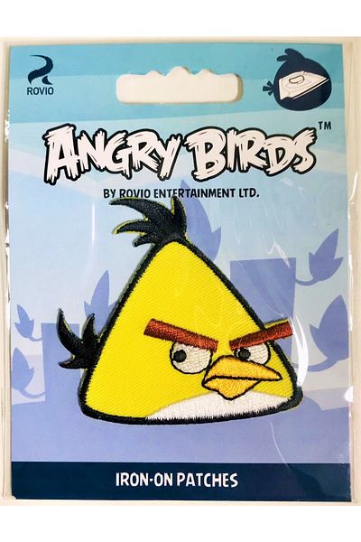 Angry Birds Iron-Stick Woven Coat of Arms - Patch - Patch - Shock- (Original Licensed Product)