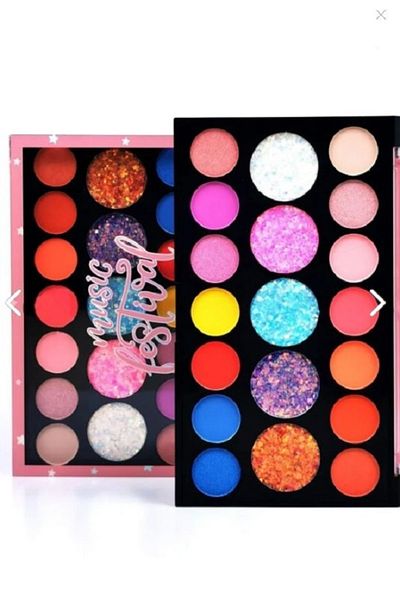 Deep Passion New Design - Glittered 19-Piece Music Festival Eye Makeup Eyeshadow Palette
