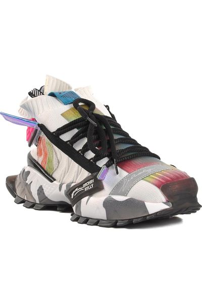 Guja 23Y303 Femei Bărbați Culoare albă Design ortopedic Tricoturi cu talpă groasă Pantofi cu velcro Pantofi sport