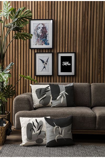 Skhome Double Sided Printed Special Design Decorative 4-Piece Throw Pillow Case (KOM291)