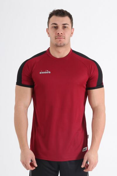 Diadora Mundial 21 Antrenman T-shirt Bordo-siyah