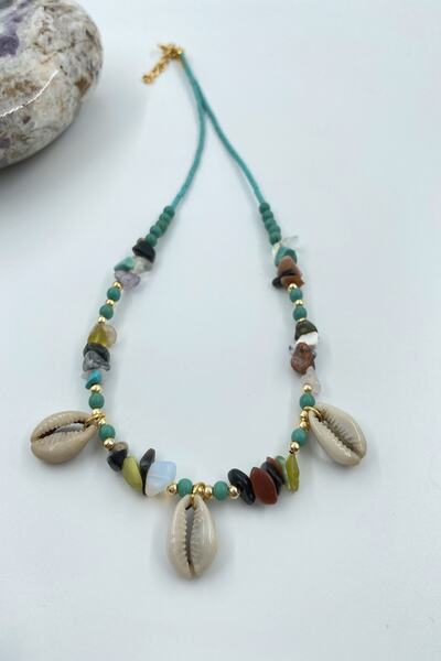 Cocopelli Concept قلادة من الحجر الطبيعي المكسور مصنوعة يدويًا