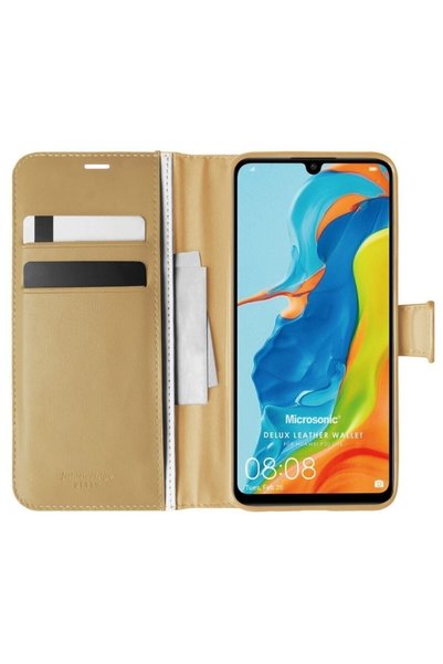 piblue حافظة هواوي P30 لايت مع غطاء حماية وحامل ذهبي