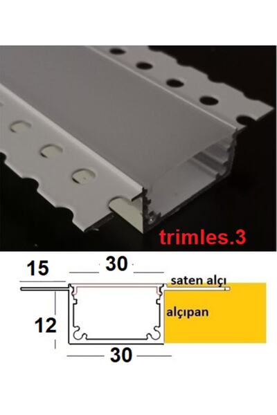 SPL Trimles.3 Gizli Kulak Led Profili Sıva Altı 3 adet 100 cm