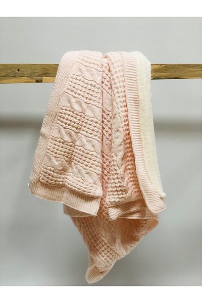 Tiffany Wellsoft Knitted Knitwear Baby Blanket - Milky Brown, Beige, Blue, Dusty Pink